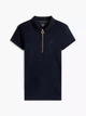 Жіноча футболка поло Tommy Hilfiger, slim fit, темно-синя , розмір 2XL - изображение 4