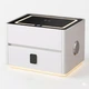 Смарт-тумба QYJXF02 (47х39х48 см) з екошкіри з LED-підсвіткою, USB, датчик руху, бездротова зарядка, Bluetooth-аудіо, Біла - зображення 1