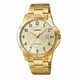 Чоловічий годинник Casio MTP-V004G-9B золотиста класика - зображення 1