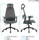 Кресло компьютерное офисное эргономичное OfficePro Fusion OC577G Gray - изображение 6