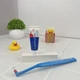Детский набор Kids зубная паста (клубника, 950 ppm, от 2 до 6 лет, 10 мл) и монопучковая щетка CS 1006, синий - изображение 1