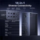Док-станция UGREEN Revodok Pro CM843, 14-в-1, Triple 4K (2×HDMI + DP 8K/4K@120), 100W PD, 10Gbps - изображение 2