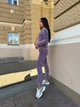 Спортивний велюровий костюм лілового кольору 37608 46/48 - зображення 7
