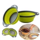 Дуршлаг силиконовый складной большой и маленький Collapsible filter baskets диаметром 20 см - изображение 6