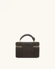 Жіноча сумка кросс-боді через плече JW PEI Cleo Woven Texture Box Shape Top Handle Bag Dark Brown (131446) - зображення 5