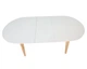 Раскладной обеденный стол ALBERTO CERAMIC 160(200) × 90, бежевый матовый / дерево Intarsio - изображение 8