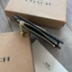 Кошелек Coach маленький чорный натуральная кожа + подарочная упаковка - изображение 3