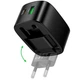 Зарядне мережеве Hoco CS101A folding PD20W QC3.0 швидка зарядка для мобільних пристроїв Чорний - зображення 3