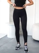 Жіночі лосини зі штрипкою легінси утягуючі весна-літо TMV Nylon Fit Чорний S - зображення 1
