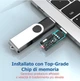 Флеш накопитель USB 2.0 WOOLKEN 8GB, набор 50 шт, поворотный корпус, LED, черный - изображение 4