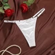Жіночі трусики стрінги з регуляторами та бантиком Honey Fashion Accessories S/M білий (2-113) - изображение 1