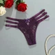 Трусики жіночі стрінги мереживні з декором бантик Honey Fashion Accessories S фіолетовий (2-114) - зображення 1