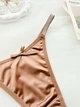 Жіночі трусики стрінги з блискучими лямками Honey Fashion Accessories S/M коричневий (2-111) - изображение 3