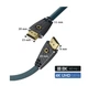 Кабель HDMI Oehlbach Flex Evolution Ultra High-Speed ​​v2.1 8K 48Gbit HDR Ethernet ARC 1м Anthracite - зображення 2