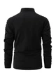 Реглан мужской повседневный лонгслив на застежке черный L - изображение 3