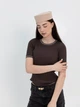 Шляпа таблетка с камушками D.Hats Бежевый - изображение 4