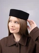 Шляпа таблетка кашемировая D.Hats черного цвета - изображение 1