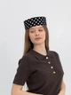 Шляпа таблетка коттоновая в горох D.Hats цвет чёрный - изображение 3