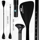 Складное весло 2в1 для SUP и каяка Scoopes BLADE 165–225 см, 4-секционное, регулируемое, черное - изображение 1