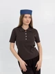 Шляпа таблетка с бантом коттоновая D.Hats цвет синий - изображение 4