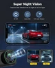SIXWIN відеореєстратор автомобільний 4K + 2K 1080p, 2 камери, WLAN, GPS, ADAS, нічне бачення, 24H паркування - изображение 4