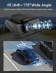 CHORTAU відеореєстратор автомобільний передня задня 4K + 1080p, WiFi, 3-дюймовий LCD, 64GB SD, керування через - изображение 5
