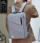 Рюкзак противоударный для ноутбука 15,6" Dell Делл, водостойкий, с USB-портом Серый ( IBN051S1 ) - изображение 7