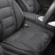 Подушка на сиденье автомобиля 48 х 51 см, из высококачественной искусственной кожи, чорная - изображение 3