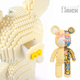 3D конструктор "Half Anatomy Bear" зборный блочный 3д медведь Magic Blocks для взрослых и детей колекционная фигурка bearbrick - изображение 4