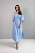 Жіноча довга сукня з розрізом Nenka XL Блакитний (nenka3478-XL) - зображення 2