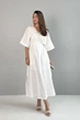 Жіноча довга сукня з розрізом Nenka XL Молочний (nenka3476-XL) - зображення 3