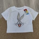 Футболка дівчинці Disney Looney Tunes оверсайз, укорочена Біла, розмір 98-104 - зображення 2