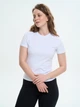 Футболка хлопковая женская ROZA 240239 XS Белая (4824005755071) - изображение 4