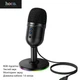 Конденсаторный игровой микрофон Hoco L25 Bright USB с RGB-подсветкой и шумоподавлением Черный - изображение 3