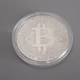 Сувенирная серебристая монета Биткоин (Bitcoin, BTC) на подарок в капсуле - изображение 3