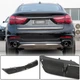 Диффузор заднего бампера V1 (для Base, Карбон) для BMW X6 F16 2014-2019 гг - изображение 1