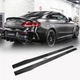 Боковые пороги V2 (для C43/C63 AMG 2015-2019, Карбон) для Mercedes C-сlass W205 - изображение 1