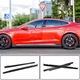 Накладки на пороги V1 (2014-2021, Карбон) для Tesla Model S 2012– гг - изображение 1