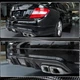 Диффузор заднего бампера V4 (для AMG SD 2008-2011, Карбон) для Mercedes C-class W204 - изображение 3