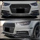 Накладка на передний бампер Lip V2 (для S-Line Sedan 2015-2019, Карбон) для Ауди A4 B9 - изображение 4