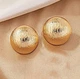Жіночі сережки "Півсфери" 3 см jewelry Золотисті - зображення 5