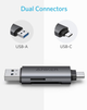 Кардрідер Anker USB-C та USB 3.0 SD, PowerExpand+ 2-в-1 з двома роз'ємами для карт пам'яті - зображення 2