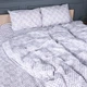 Простынь MirSon Полуторная 150х220 см 17-0947 Abstract Gray Бязь (2200013164142) - изображение 3