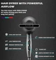 Профессиональный фен для волос VGR V 450 с ионизацией, концентратором и расческой 2400 Вт Черный - изображение 6
