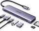 Хаб USB-C 7-в-1 UGREEN CM195 з HDMI 4K та Power Delivery 100Вт сірий - зображення 1