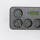 Сетевой фильтр удлинитель 3 мера на 5 розеток 4 USB 1 Type-C и кнопкой отключения переноска с заземлением и защитой от перегрузки для дома офиса бытовой техники зарядки телефона гаджетов Черный - изображение 3