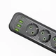 Сетевой фильтр удлинитель 5 метров на 3 розетки 3 USB 1 Type-C и кнопкой отключения переноска с заземлением и защитой от перегрузки для дома офиса бытовой техники зарядки телефона гаджетов Черный - изображение 3