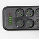 Мережевий фільтр подовжувач 5 метрів на 6 розеток 4 USB 2 Type-C та кнопкою відключення переноска із заземленням та захистом від перевантаження для дому офісу побутової техніки зарядки телефону гаджетів Чорний - зображення 4