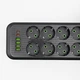 Сетевой фильтр удлинитель 5 метров на 8 розеток 4 USB 2 Type-C и кнопкой отключения переноска с заземлением и защитой от перегрузки для дома офиса бытовой техники зарядки телефона гаджетов Черный - изображение 4