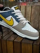 Кросівки Nike SB Dunk Low шкіра/замша демісезонні білий з синім та жовтим 41 (26см) ST-1068-5 - изображение 4